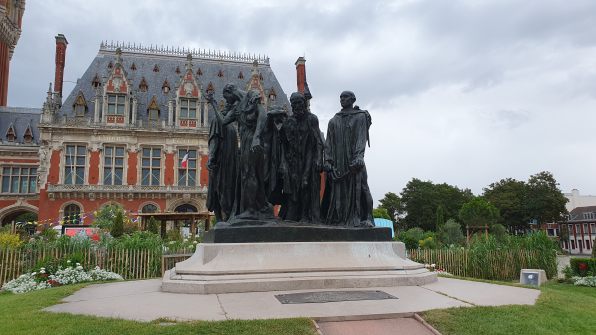 Statue bronze, Auguste Rodin, Calais - Les 6 notables Calais - Photo Compostelle Cordoue